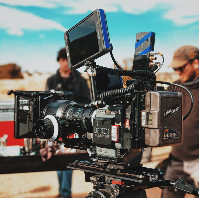 Red camera on set