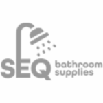SEQ bathroom supplies logo with shower icon